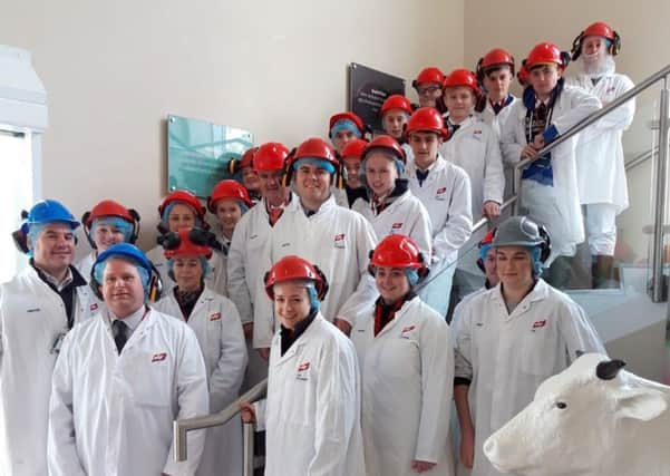 Pictured ABP Angus Youth Challenge finalists and their teachers at ABP UKs site at Ellesmere which is one of the most efficient and sustainable beef processing sites in Europe following a £30 million investment in 2015. It covers an area equivalent to 15 football pitches and employs 727 people.