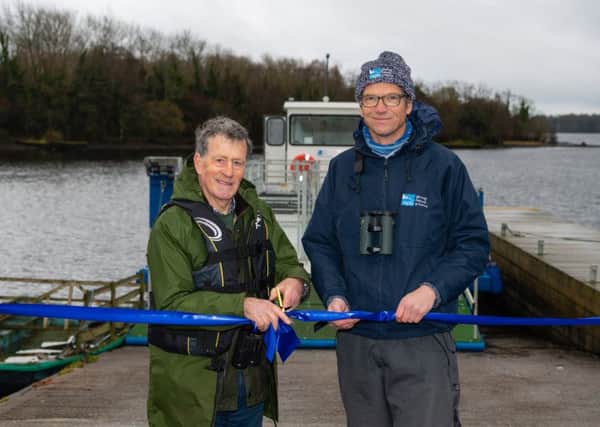 COT IN A MOMENT: RSPB NIâ¬"s Brad Robson and former RSPB Fermanagh warden Joe Magee launch the conservation charityâ¬"s new boat on Lower Lough Erne. The â¬Ücotâ¬" â¬ named â¬Üthe Joe Mageeâ¬" â¬ will be used to transport livestock on and off islands, with the animalsâ¬" grazing resulting in an ideal habitat for breeding wading birds including the endangered curlew. Funding for the cot came from the European Unionâ¬"s INTERREG VA Programme through the RSPB NI-led Co-operation Across Borders for Biodiversity (CABB) project.  Picture: Ronan McGrade