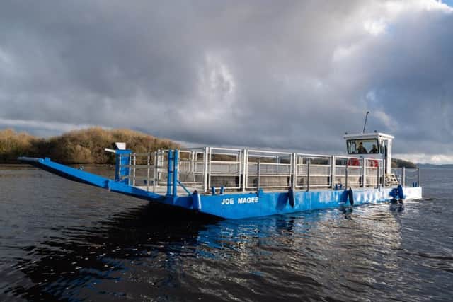 COT IN A MOMENT: RSPB NIâ¬"s Brad Robson and former RSPB Fermanagh warden Joe Magee launch the conservation charityâ¬"s new boat on Lower Lough Erne. The â¬Ücotâ¬" â¬ named â¬Üthe Joe Mageeâ¬" â¬ will be used to transport livestock on and off islands, with the animalsâ¬" grazing resulting in an ideal habitat for breeding wading birds including the endangered curlew. Funding for the cot came from the European Unionâ¬"s INTERREG VA Programme through the RSPB NI-led Co-operation Across Borders for Biodiversity (CABB) project.  Picture: Ronan McGrade