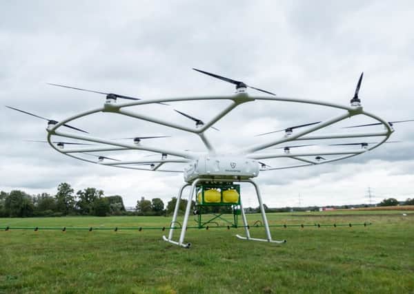 John Deere and Volocopter have announced their cooperation on cargo drone technology and presented the first large drone adapted for agricultural use at Agritechnica 2019