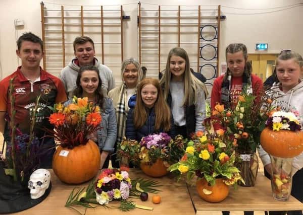 Cappagh YFC pictured at the recent floral art competition heats at Fivemiletown College