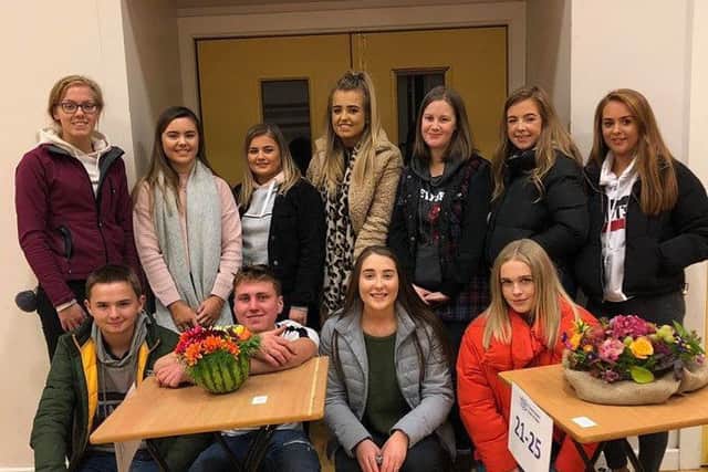 Castlecaulfield YFC  pictured at the recent floral art competition heats at Fivemiletown College