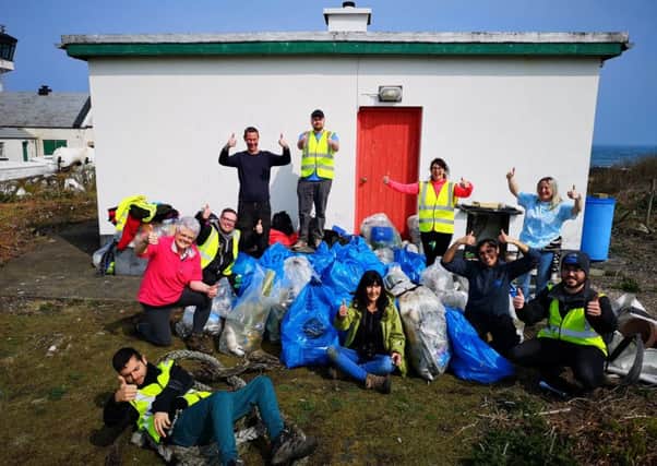 Beach Litter Extreme Beach Clean Copeland Islands, Co Down. Picture: UlsterWildlife