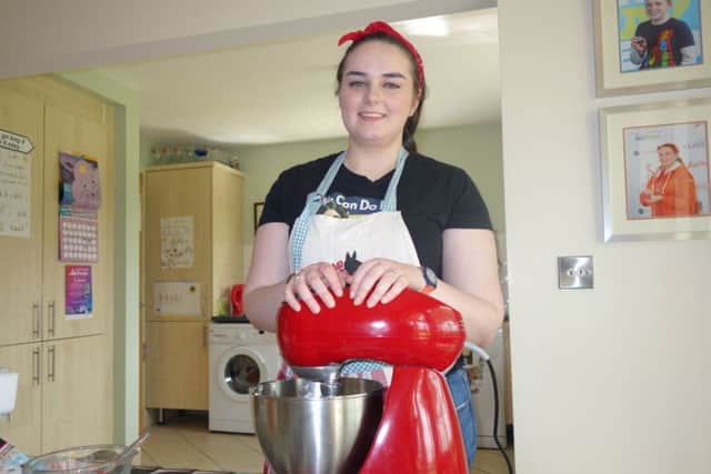 At the Omagh show in Co Tyrone, teenager Cáit Ní Cheallaigh is putting her baking skills to the test for the first time against more seasoned competitors