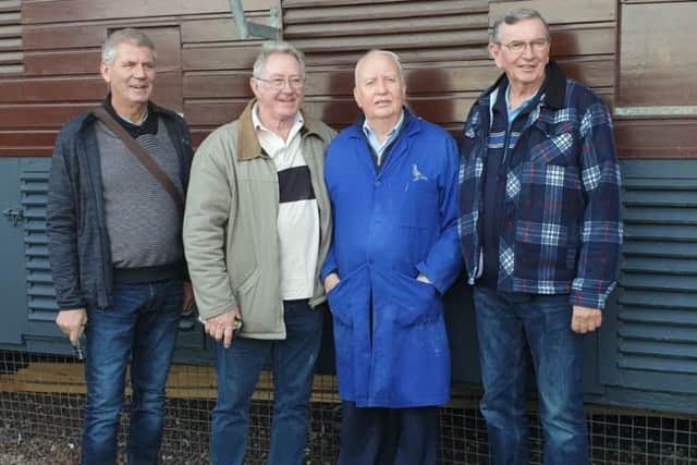 Pictured left to right - Phil Murphy, President Central Cumberland Federation, NSW Sydney , Brian Dilwuth, Formerly from Newry , Malachy Maguire & John Jeffery, Secretary Central Cumberland Federation, NSW S