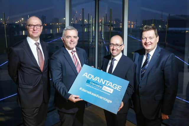Pictured at the Danske Bank Advantage event entitled Leading the Way for Local Food & Drink Businesses are Arthur Richmond, Finance Director of SHS Group, Enterprise Minister Jonathan Bell; Kevin Kingston, CEO of Danske Bank; and NIFDA Executive Director Michael Bell.