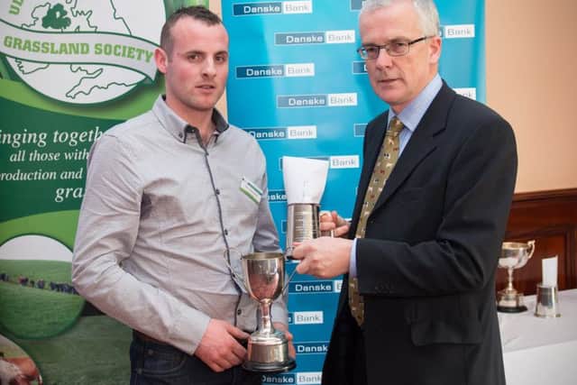Chris Catherwood, Newtownards, winner of the dairy Section with John Henning