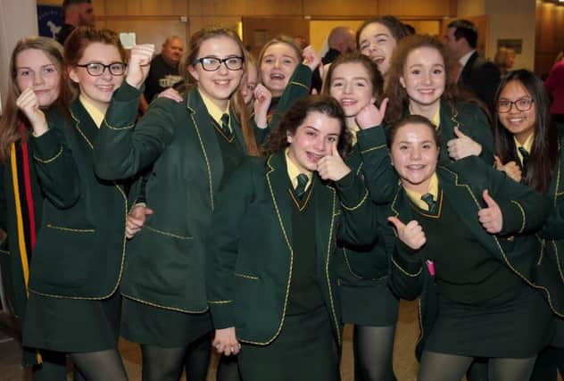 Pupils from St Catherine's College, Armagh. Picture: Cliff Donaldson