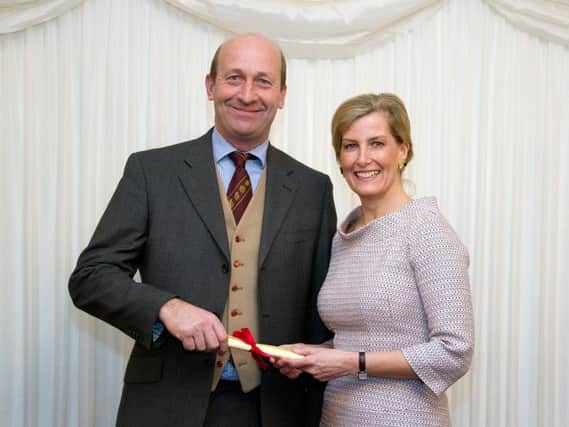 Tractor Ted co-founder David Horler with HRH the Countess of Wessex.