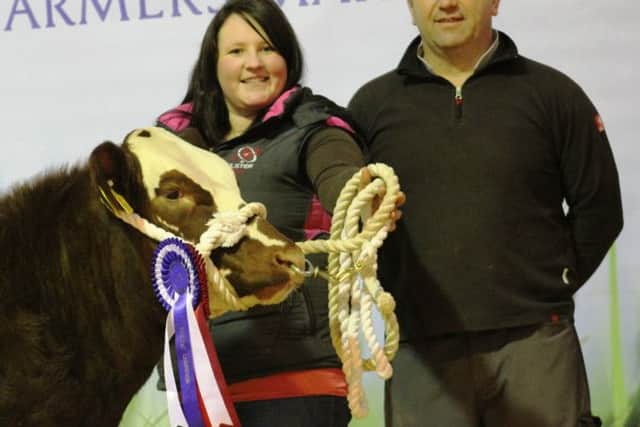 Reserve Native Champion went to Nicola Martin who is pictured with sponsor Lisola Herefords and Angus Herd.