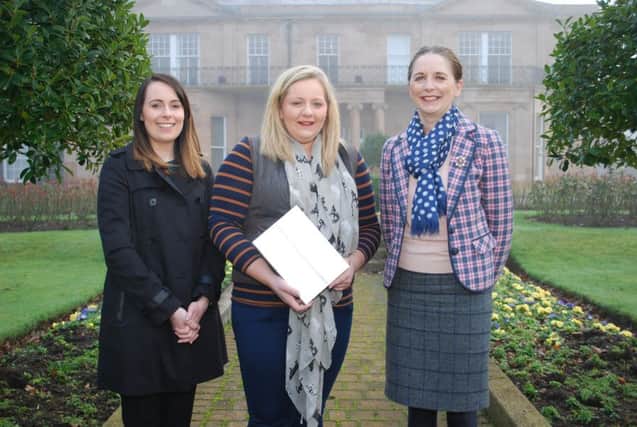 Pictured (left to right): Naomi Davidson, FSA in Northern Ireland presents the prize of an iPad Air to Laura Hawkes, Foundation Degree in Agriculture student at Greenmount and the winner of an FSA competition on food safety. Also pictured is Dr Kate Semple, Course Manager for the Foundation Degree in Agriculture at CAFRE.