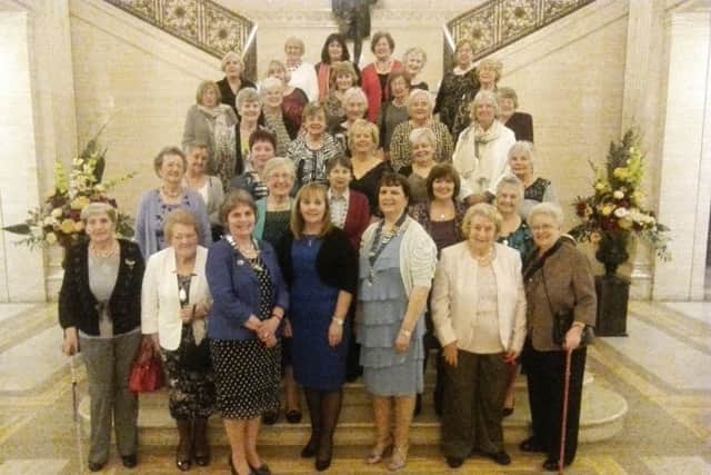 Ballywalter WI members and guests Federation Chairman Elizabeth Warden and MLA Michelle McIlveen