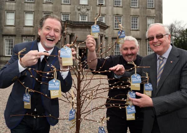 Helping to launch the Food Heartland Awards were, from left, Northern Ireland chef and local food ambassador Paul Rankin, Simon Dougan from The Yellow Door and Alderman Twyble from Armagh City, Banbridge & Craigavon Borough Council.