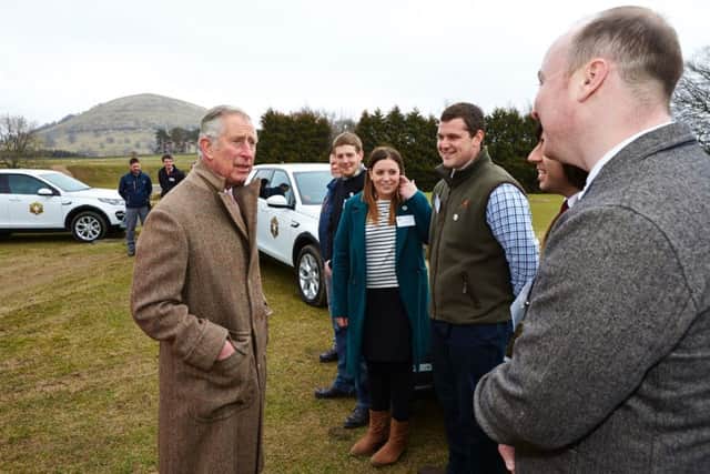 HRH Prince of Wales talks to beneficiaries of the Princes Countryside Fund at Rookin House, Cumbria