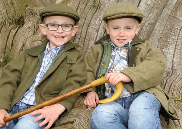 Pictured at the launch of the Northern Ireland CountrySports Fair at Scarvagh House are James Farmer (6) and Josh Farmer (4)