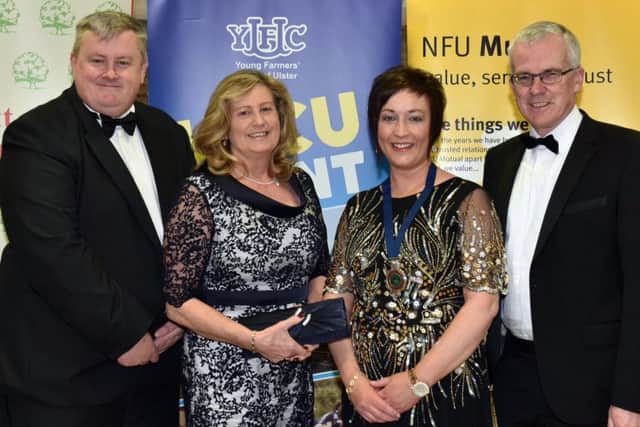 YFCU CEO Michael Reid and YFCU President Roberta Simmons are pictured with John Henning, Head of Agricultural Relations, Danske Banke and Ann Henning at the VIP reception of the Arts Festival Gala