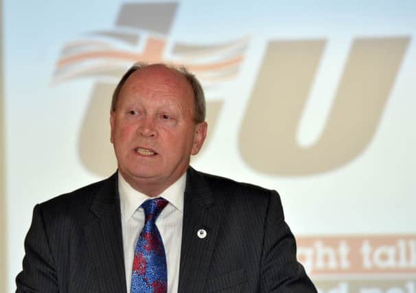 Pacemaker Press 13/4/2016 
TUV Leader Jim Allister during the launch of  their election manifesto in the Ramada Hotel at Shaw's Bridge Belfast. on Wednesday , ahead of the upcoming election in May.
Pic Colm Lenaghan/ Pacemaker