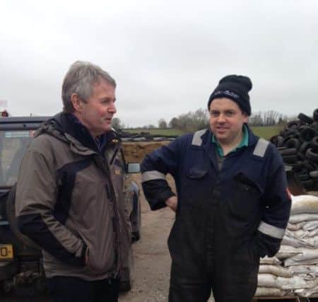 Barclay Bell visiting Roy Allen in the aftermath of the winter floods