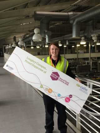 Loughry student Shannon Donnelly on industrial work placement at Diageo.