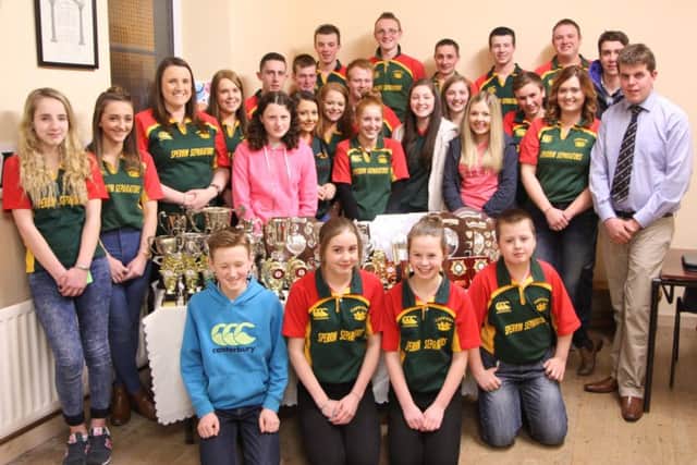 Cappagh YFC members celebrating their success at their annual parents and supporters night.