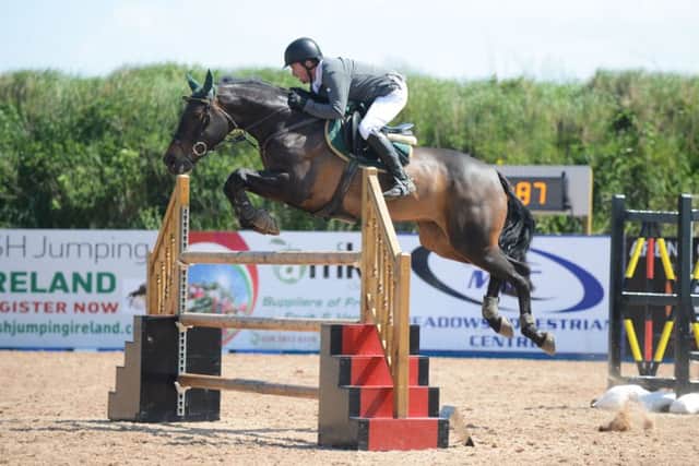 Sean Kavanagh riding Dunbarr Clover Breeze, winners of the 1.30m