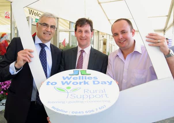 Philip Rainey, Simple Power Chief Executive, Wesley Aston, UFU Chief Executive and Jude McCann, Rural Support Chief Executive.
