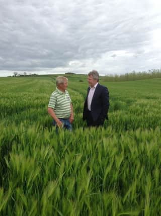 UFU Seeds and Cereals chairman Allan Chambers with UFU president Barclay Bell