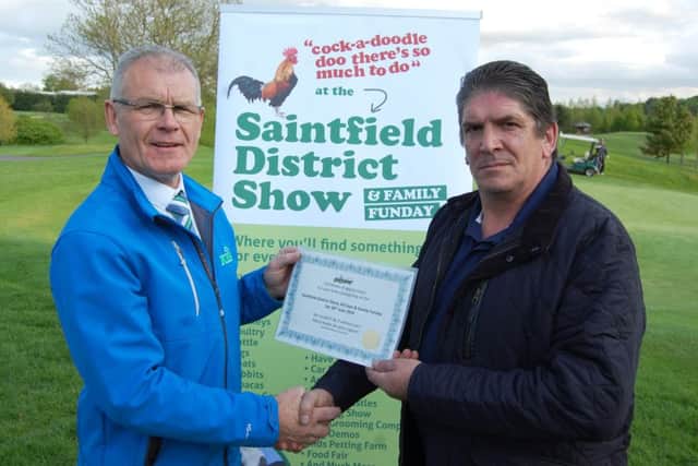James McCrory of Kes Energi (left) discussing plans for the big day with Saintfield Show chairman Brian Hunter