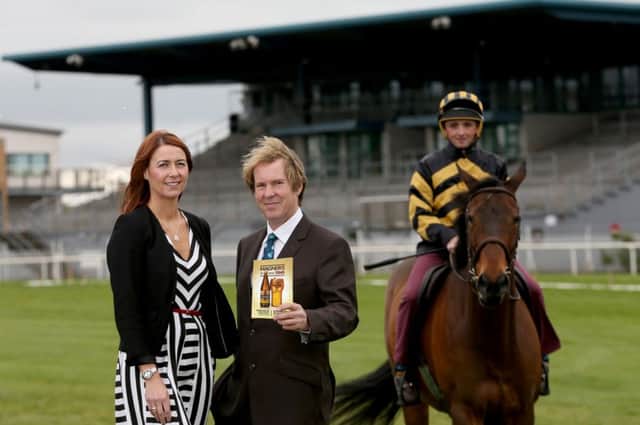Three times Magners Derby winner Chris Hayes joined Julia Galbraith, Magners Brand Manager and Mike Todd, General Manager of Down Royal, to mark 2016 being the 80th anniversary of the Ulster Derby