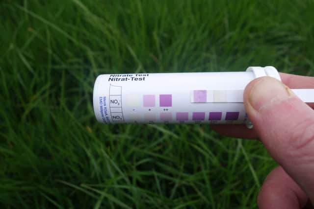 Nitrate strips, crude but immediate way to assess Nitrogen levels