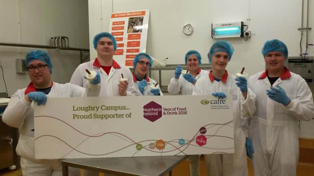 National Diploma students tasting the Real Dairy Loughry Ice Cream.