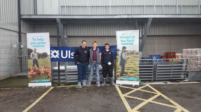 YFCU members from Co Armagh with Ulster Banks agri lending manager, Michael Stewart at the 2016 Beef and sheep stock judging heats