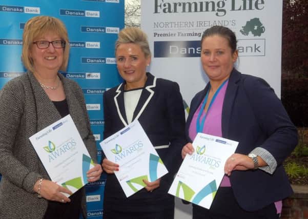 Maureen Currie, Danske Bank, with Kate Ervine, from JPH Law, and Diane Black, advertising manager, Farming Life
Pics by Michael Cousins/Johnston Press/Farming Life