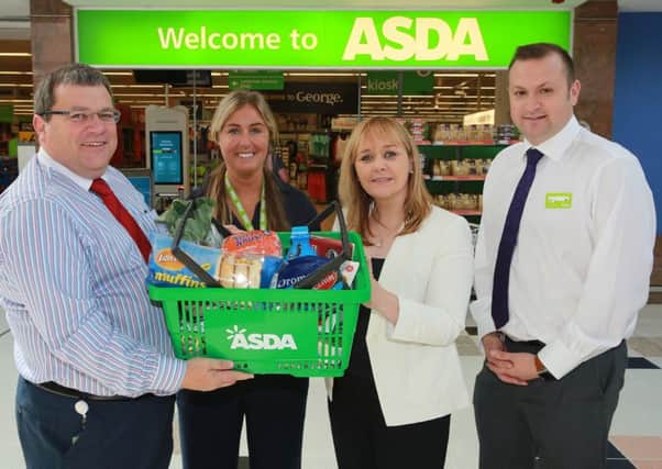 DAERA Minister Michelle McIlveen visits the Asda store in Newtownards, where she met senior Asda colleagues and discussed a range of issues, including local agri-food produce. The Minister is pictured with Michael McCallion, the Asda Senior Buying Manager for Soctland and Northern Ireland, Kate Hamilton, the General Store Manager for Newtownards, and George Rankin, the Asda Senior Director for Northern Ireland.