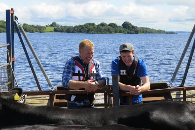 Adam Henson and RSPB NI'S Andrew Gallagher