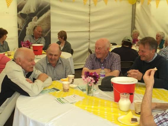 South Tyrone Group members enjoying a cup of tea and a sit down as Clogher Valley Show.