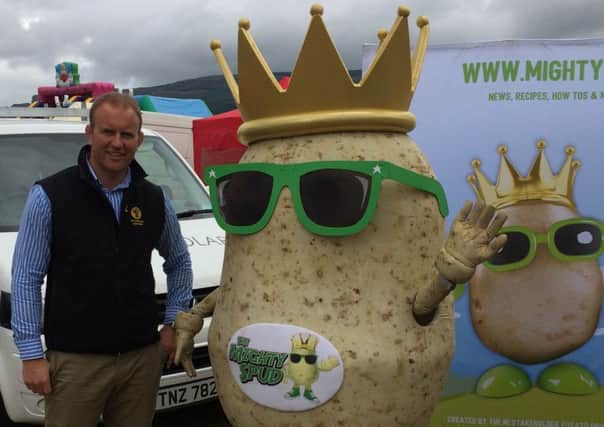 Group Manger Brian Prue with the Mighty Spud