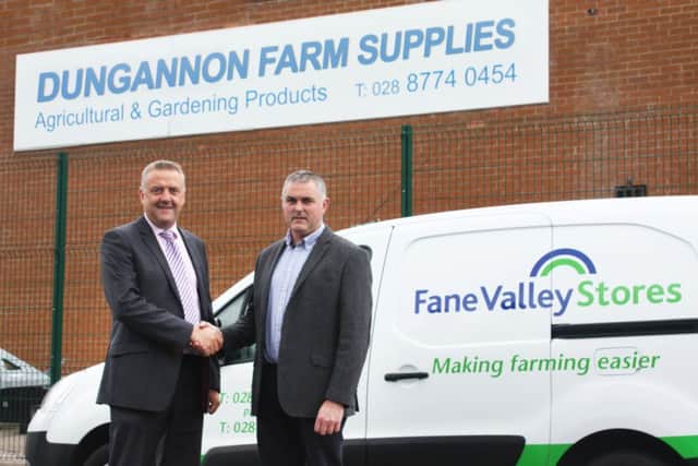Trevor Lockhart, Fane Valley Chief Executive and Sean McElhone, Termon Farm Supplies