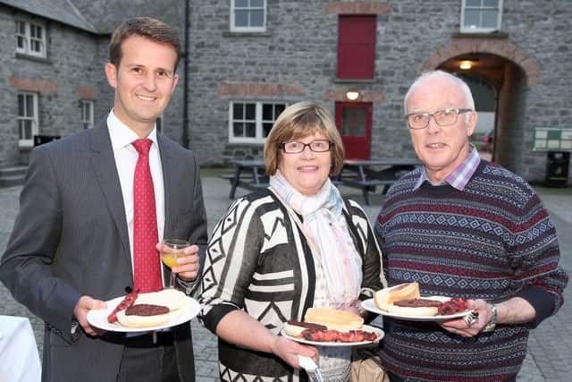 Bank of Ireland UK Head of Agriculture NI William Thompson enjoys the farmer appreciation BBQ with 2016 host farmers Marie and Maurice McHenry from Ballycastle