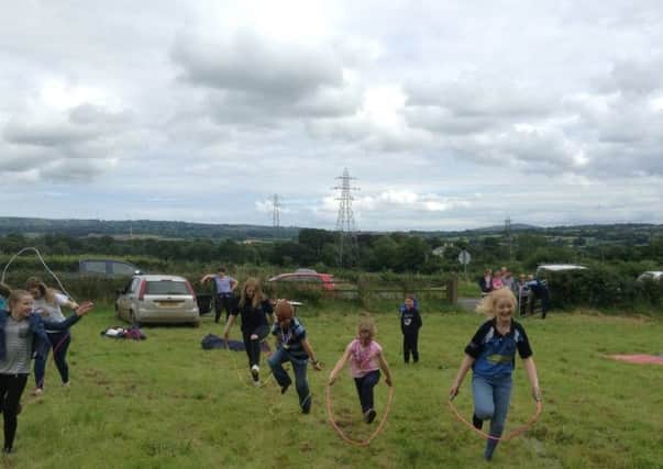 The skipping race proved popular at the Holestone YFC 'Know Your Neighbour' community sports day