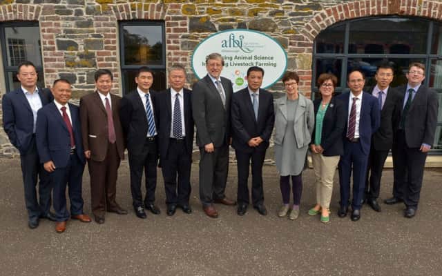 AFBI CEO Professor Elaine Watson welcomes delegation from Jiangxi Province, together with Professor Trevor Gilliland (AFBI), Mrs Lesley Fay (DAERA) and Mr Jason Rankin (AgriSearch)