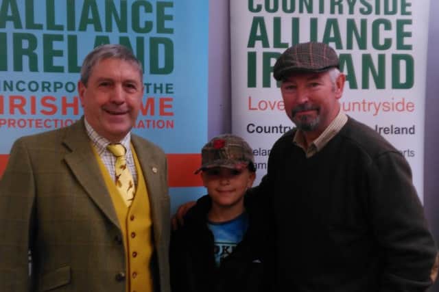 CAI Chairman, John Clarke with Darren Clements (competition winner) and his grandfather, Philip Gilmore.