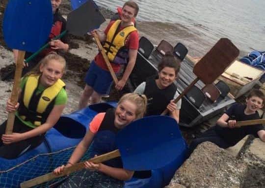 Spa Juniors who took part in the Co Down raft race
