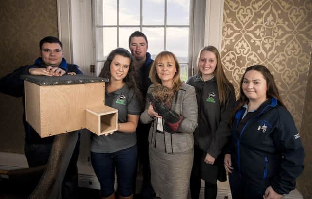 Members from Ballywalter YFC are pictured with the Minister for Agriculture, Environment, and Rural Affairs Michelle McIlveen MLA at the recent launch of the Grassroots Challenge project. Picture: Brian Morrison