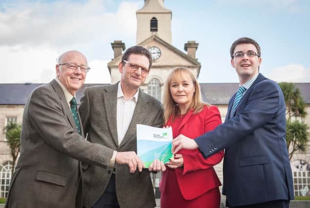 Agriculture, Environment and Rural Affairs Minister Michelle McIlveen has delivered almost Â£25,000 in grant funding to three companies in the rural Ards and North Down area, including DV Diving of Carrowdore. Pictured with the minister during the handover of Letters of Offer at Newtownards Town Hall are Councillor Robert Adair, chairperson of Ards and North Down Rural Partnership; Dave Vincent of DV Diving; and vice chairperson David Kirkpatrick