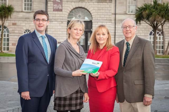 Agriculture, Environment and Rural Affairs Minister Michelle McIlveen has delivered almost Â£25,000 in grant funding to three companies in the rural Ards and North Down area, including Broomcottage Soaps and Cosmetics of Carrowdore. Pictured with the minister during the handover of Letters of Offer at Newtownards Town Hall are Councillor Robert Adair, chairperson of Ards and North Down Rural Partnership; Deborah Anderson of Broomcottage; and vice chairperson David Kirkpatrick