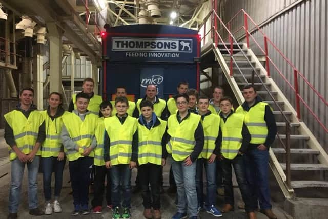 Some of the members who enjoyed the tour of ThompsonÂ’s Animal Feeds, Belfast