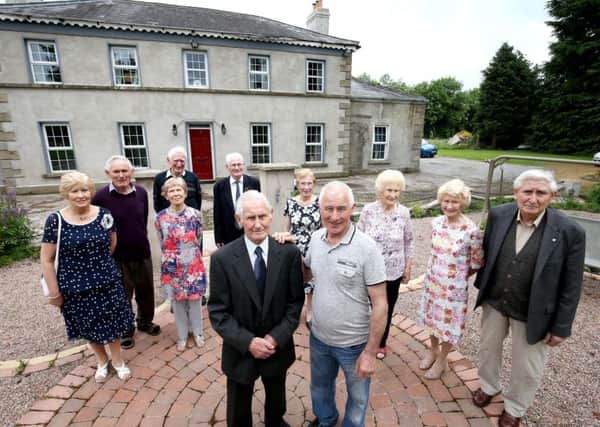 Members of the Donnelly family pictured outside their Collegelands home during filming for True North: The WorldÂ’s Oldest Family, due to be shown on BBC One Northern Ireland on Monday 31 October at 10.45pm