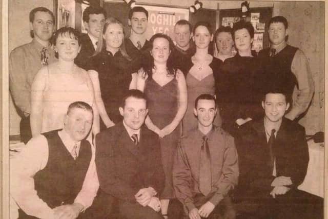 Committee members of Ahoghill YFC at the clubs 70th anniversary at the Tullymore House Hotel.