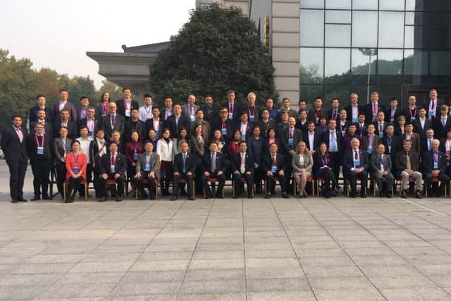Minister McIlveen (front centre) pictured with delegates at China UK forum in Yangling China.